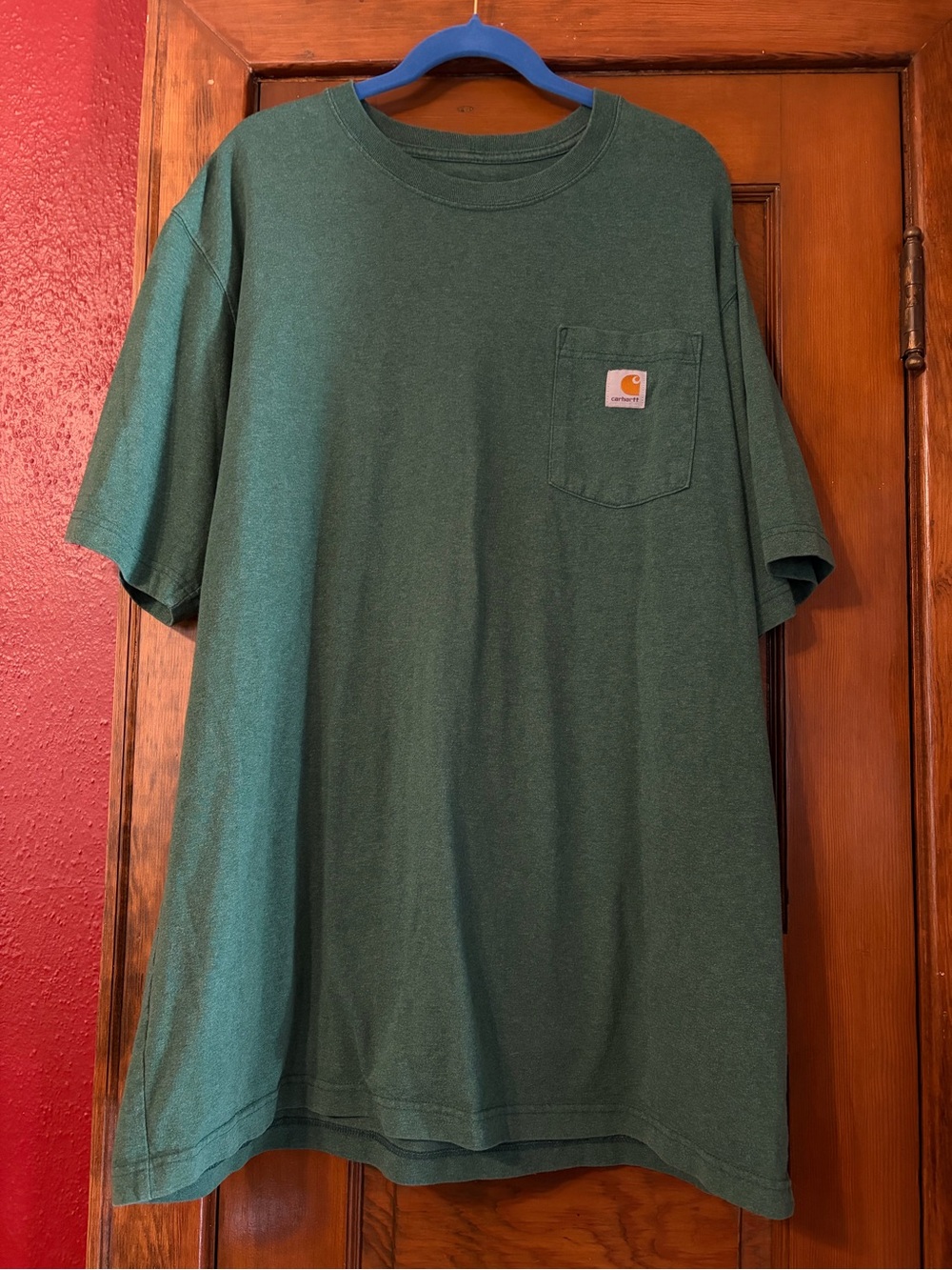 Carhartt Menโs Short Sleeve Pocket Tee โ Dark Green